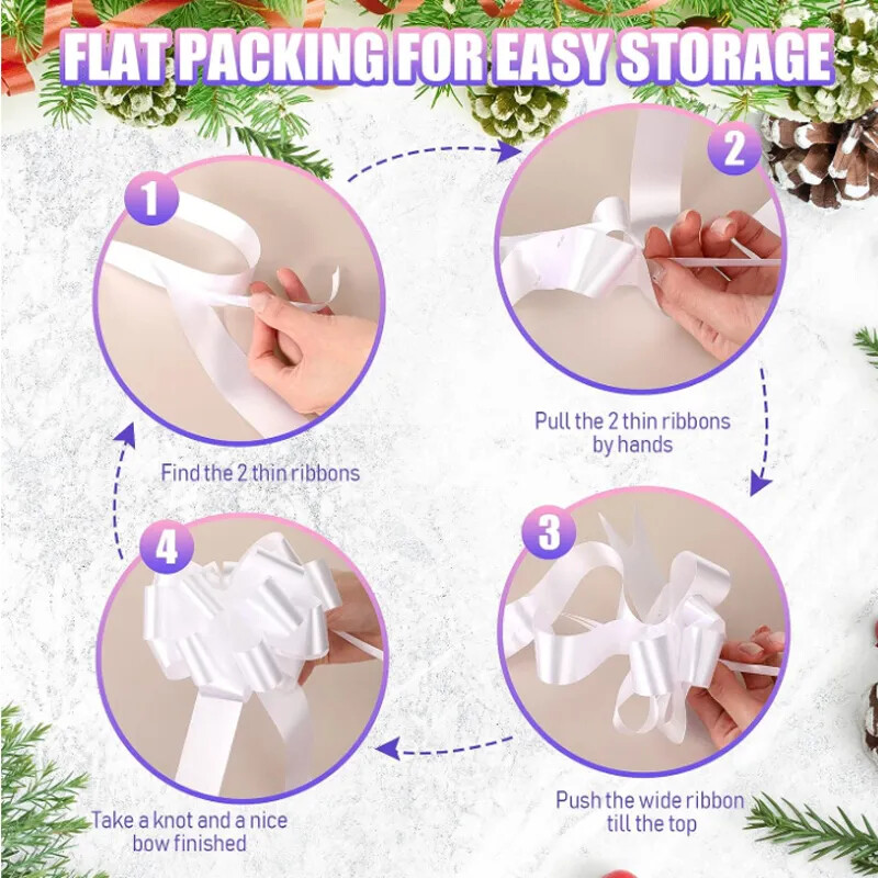 Pull Bows 12*20cm Wedding Car Gift Wrap Ribbon Decorations Florist WATERPROOF