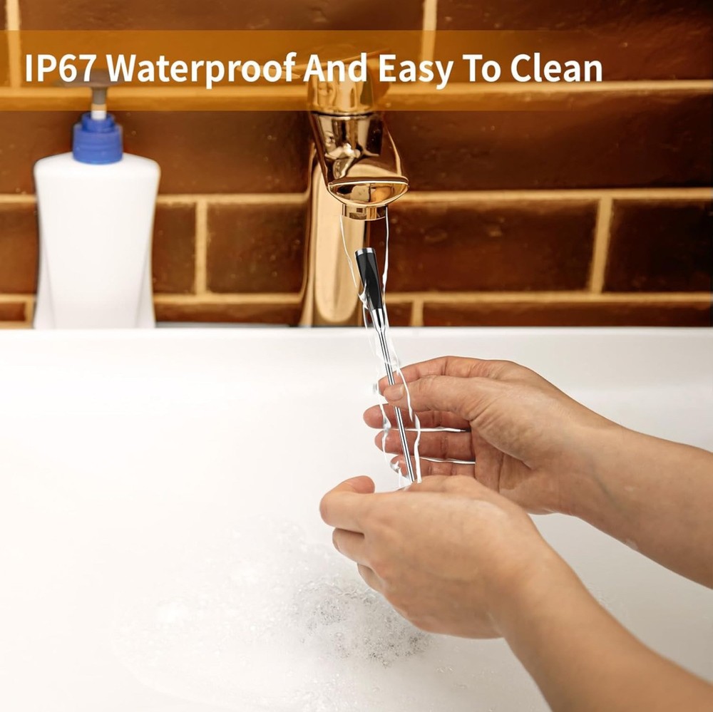 Smart Wireless Meat Thermometer Zero Wire with Range, Bluetooth To Phone, BBQ