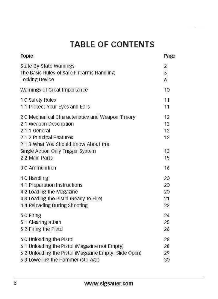 Sig Sauer P238 , P938 Owners Manual (66 Page)