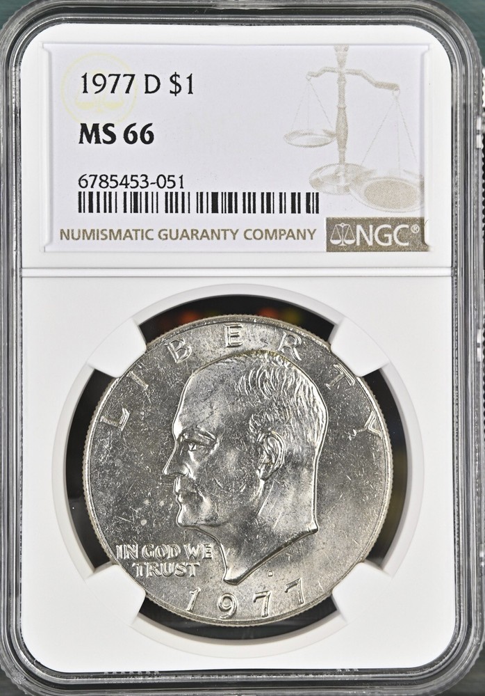 1977-D $1 Eisenhower Dollar NGC MS66  6785453-051