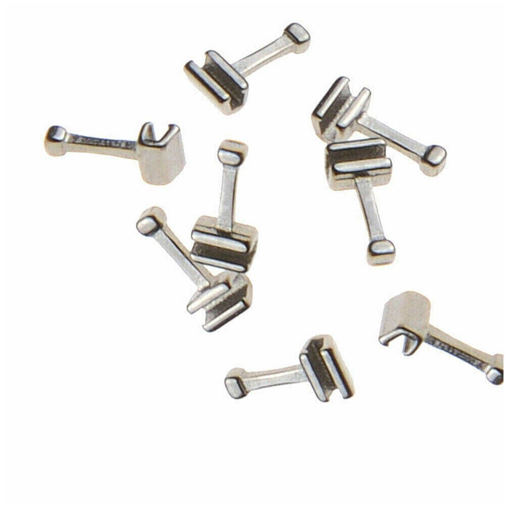 50Pcs Dental Ortho Stainless Steel For Rectangular/Round Wire Crimpable Hook