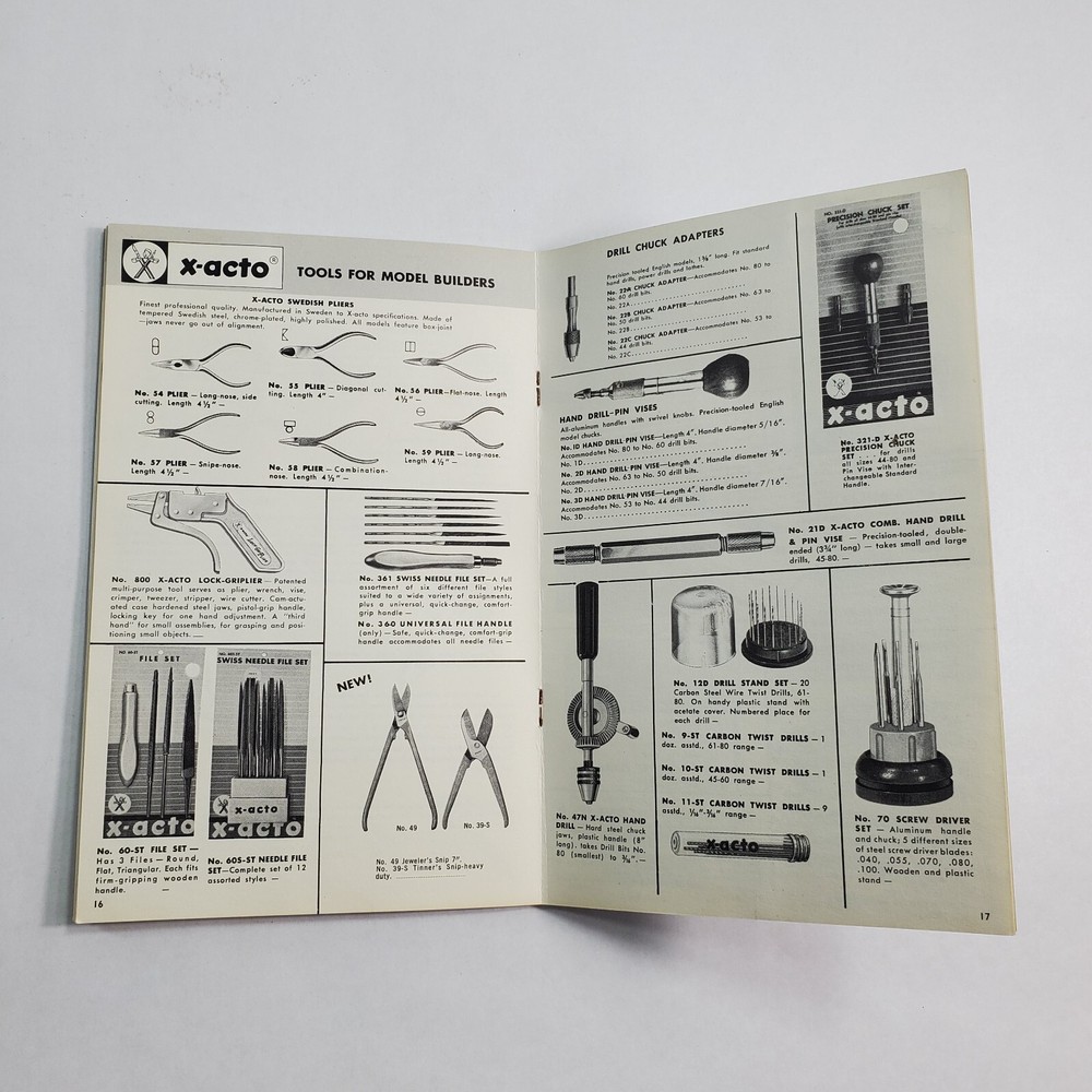 1969 X-Acto Project Handbook And Hobby Tool Guide Pamphlet