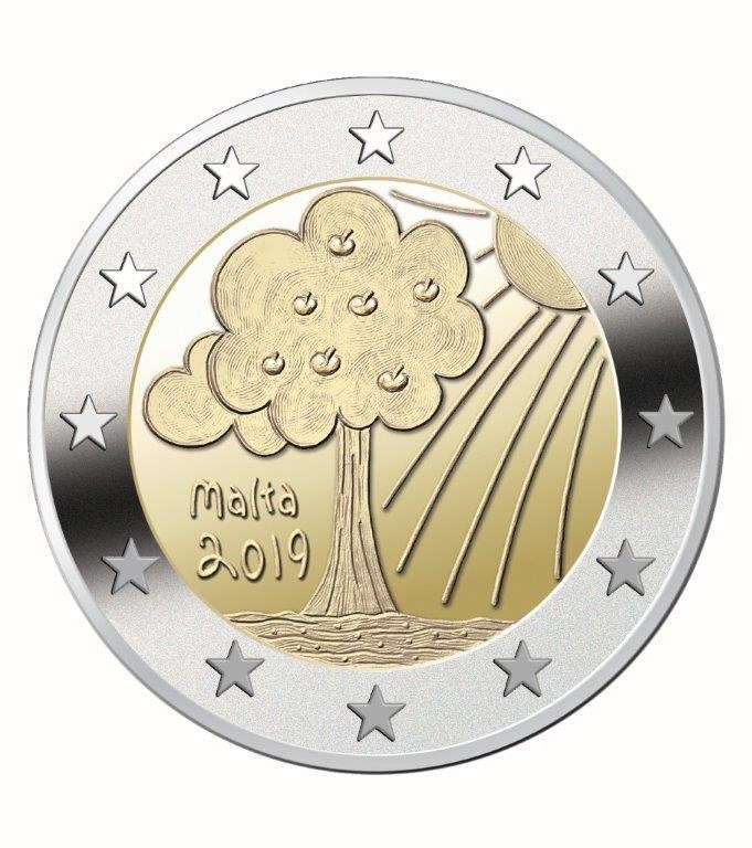 MALTA 2019 Coin €2 - NATURE & ENVIRONMENT UNCIRCULATED