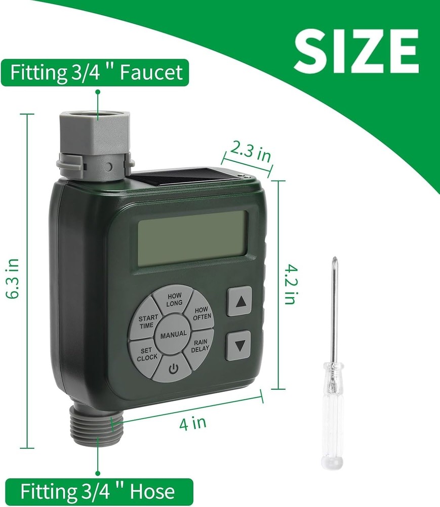Lot 2 Sprinkler Timer Programmable Irrigation Water Timer for Garden Hose SO/BA