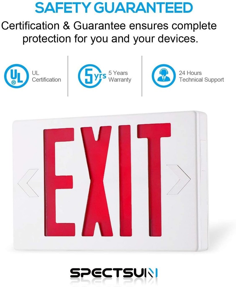 UL Listed-8 Packs Red Exit Light Battery Backup for Exit Signs Home/Busniess.