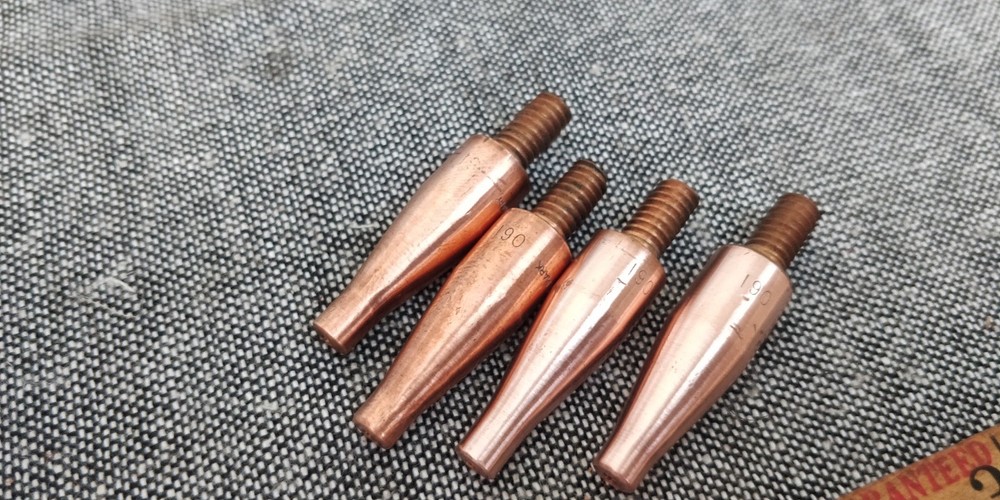 LINDE 4 pack Torch Tip Contact Tip, Wire Size .061" 12-24 thread