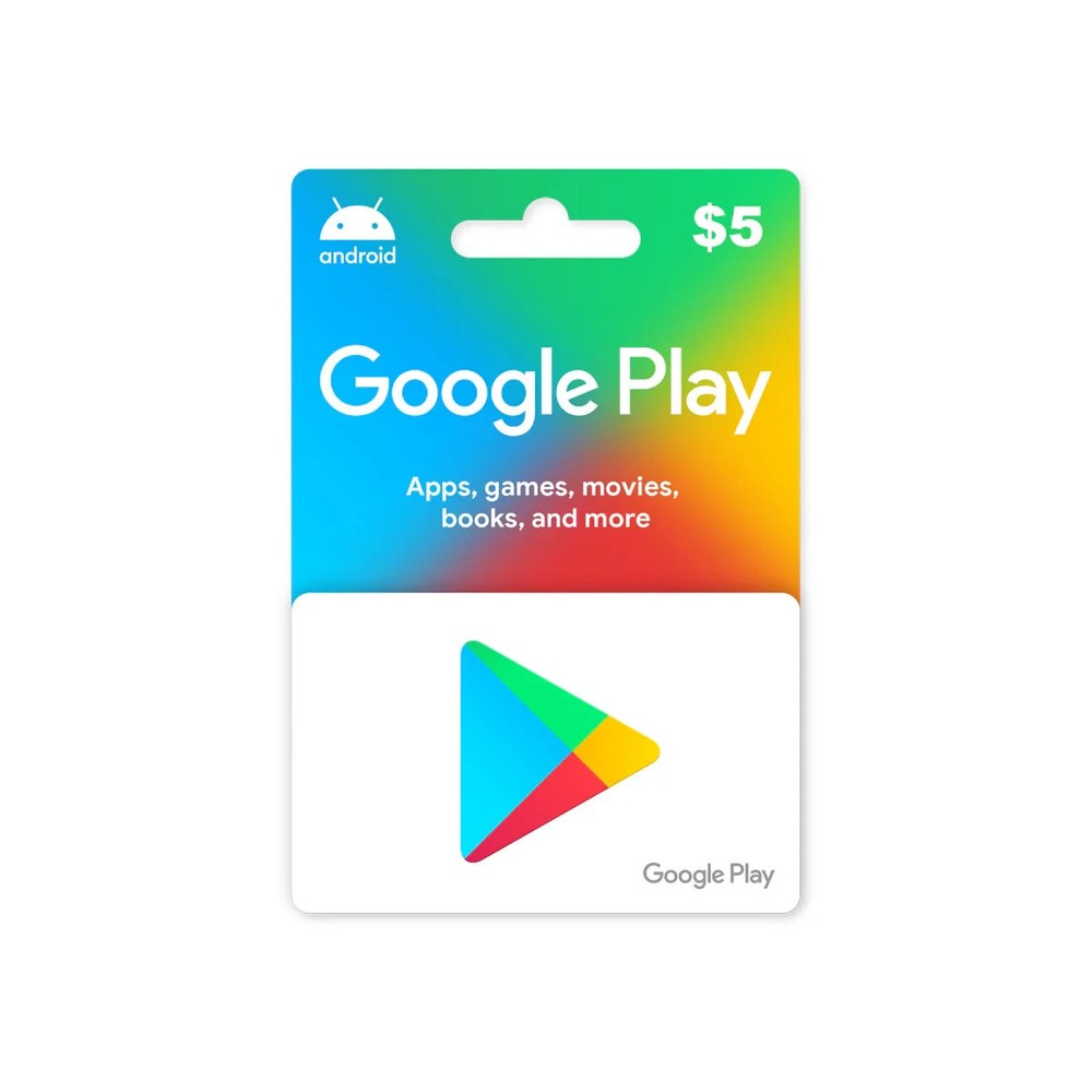 Google Play Gift Card  Sent via Message $5