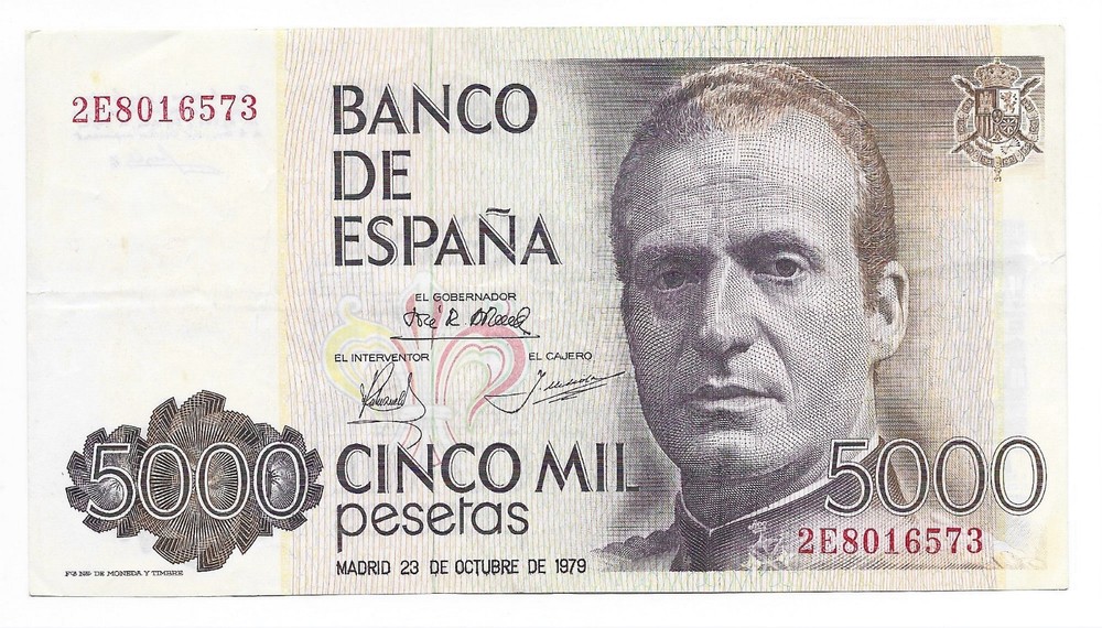 Spain 5000 Pesetas 1979 Fine P#160