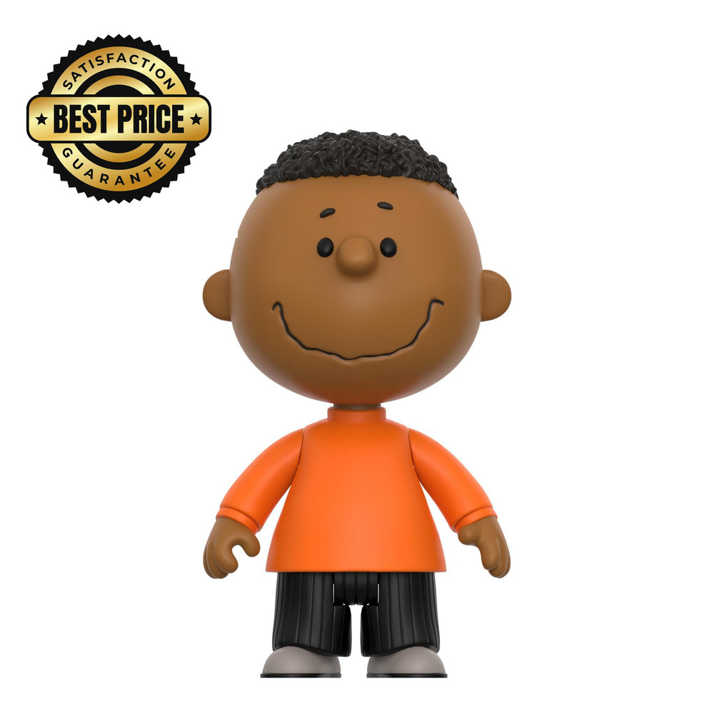 Super7 Peanuts Franklin Reaction Figure - 3.75" Franklin, Multicolor