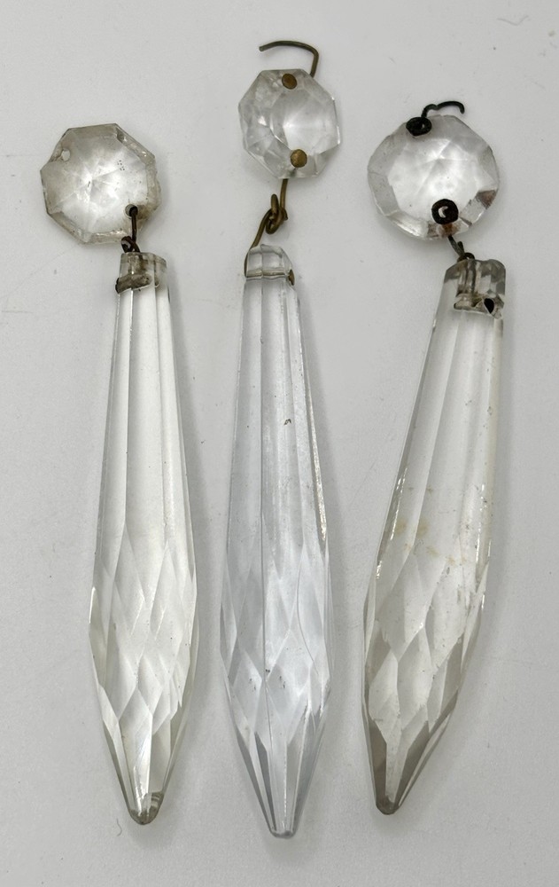 25 Glass Drops Prisms Icicles Chandelier Replacement