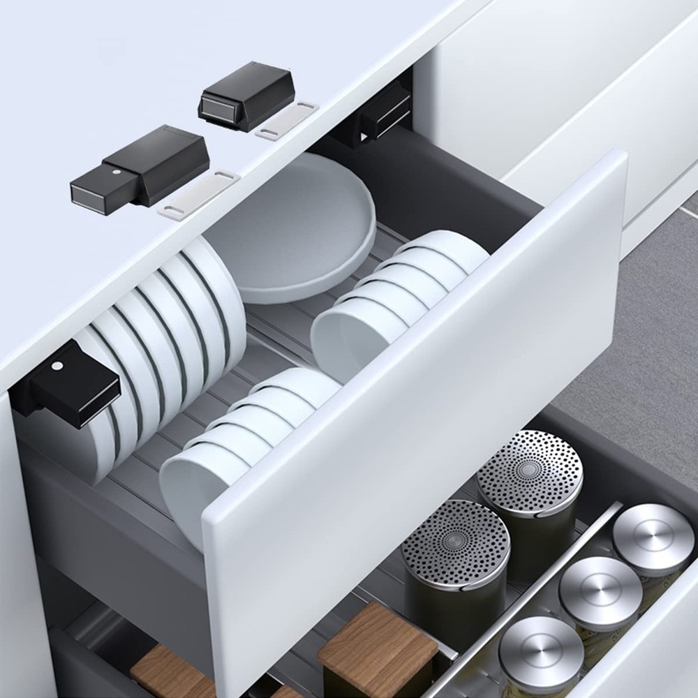 Push to Open Cabinet Hardware CBRIVE 5 Pack Heavy Duty Push Latch & Lock for ...