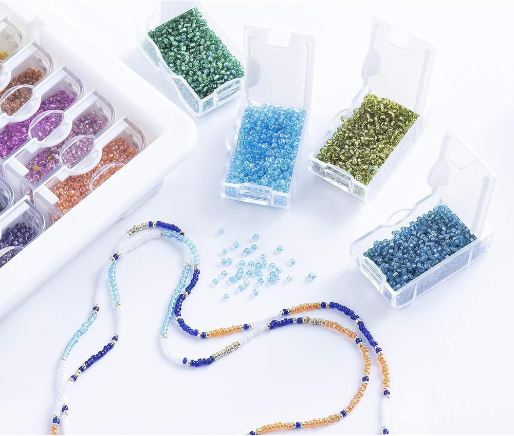Elizabeth Ward 82 Piece Stackable Bead Storage Containers with Lid for Art Supp