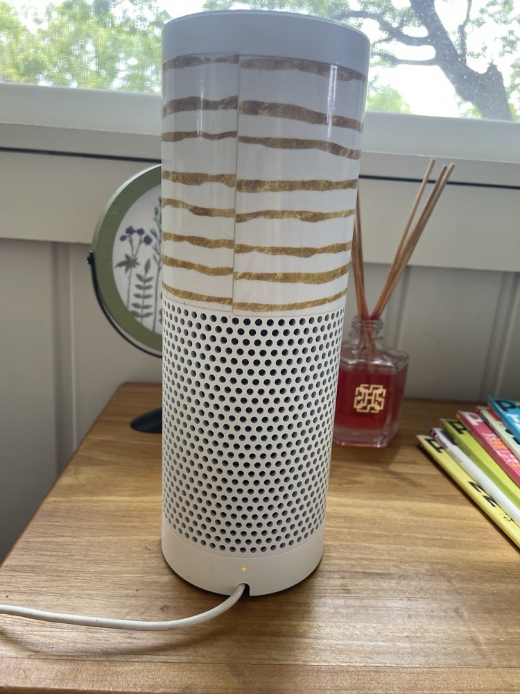 Amazon Echo Alexa White and Gold Bluetooth Smart Speaker