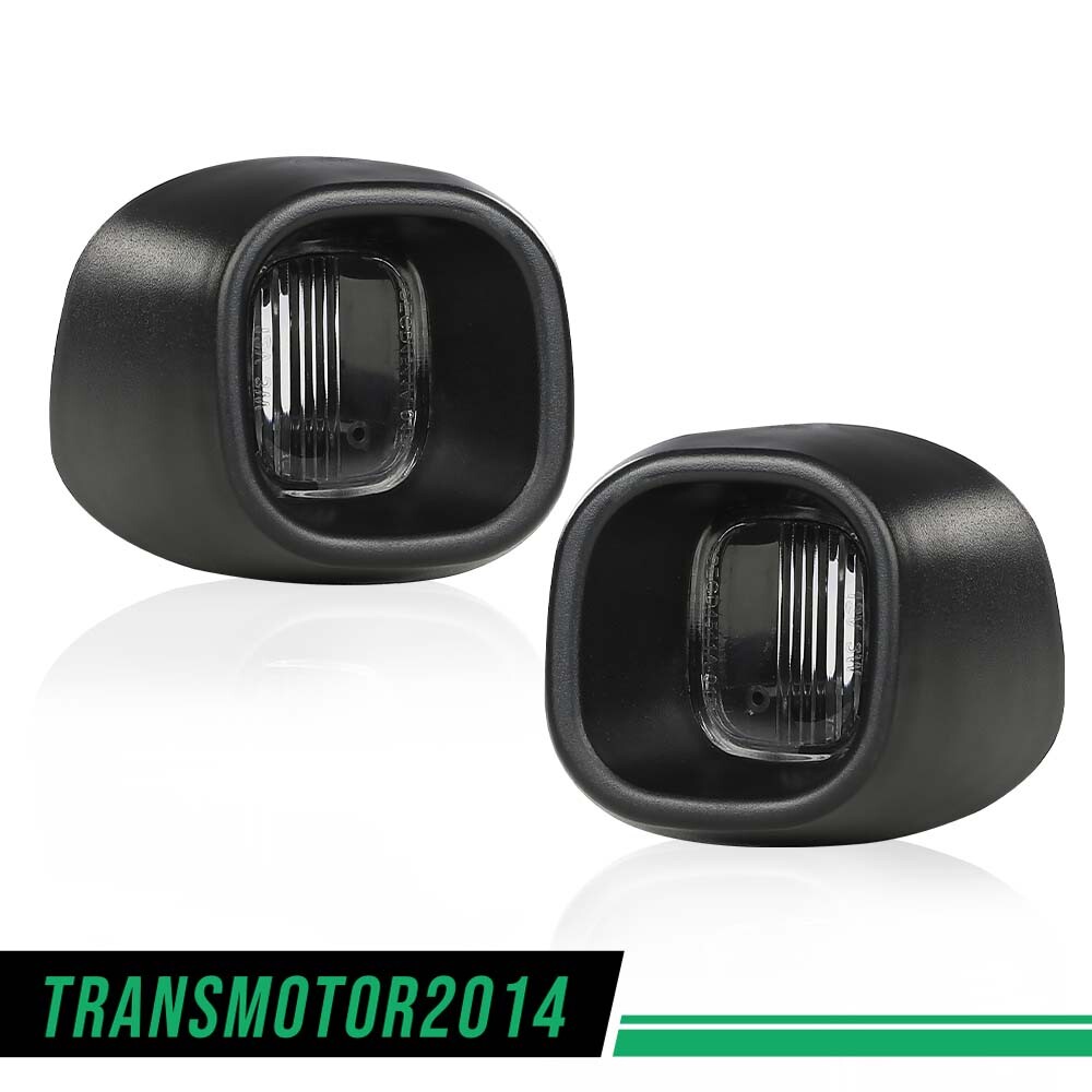 2Pc License Plate Light Rear Bumper Tag Lamp Fit For Chevy S10 GMC Sonoma Black