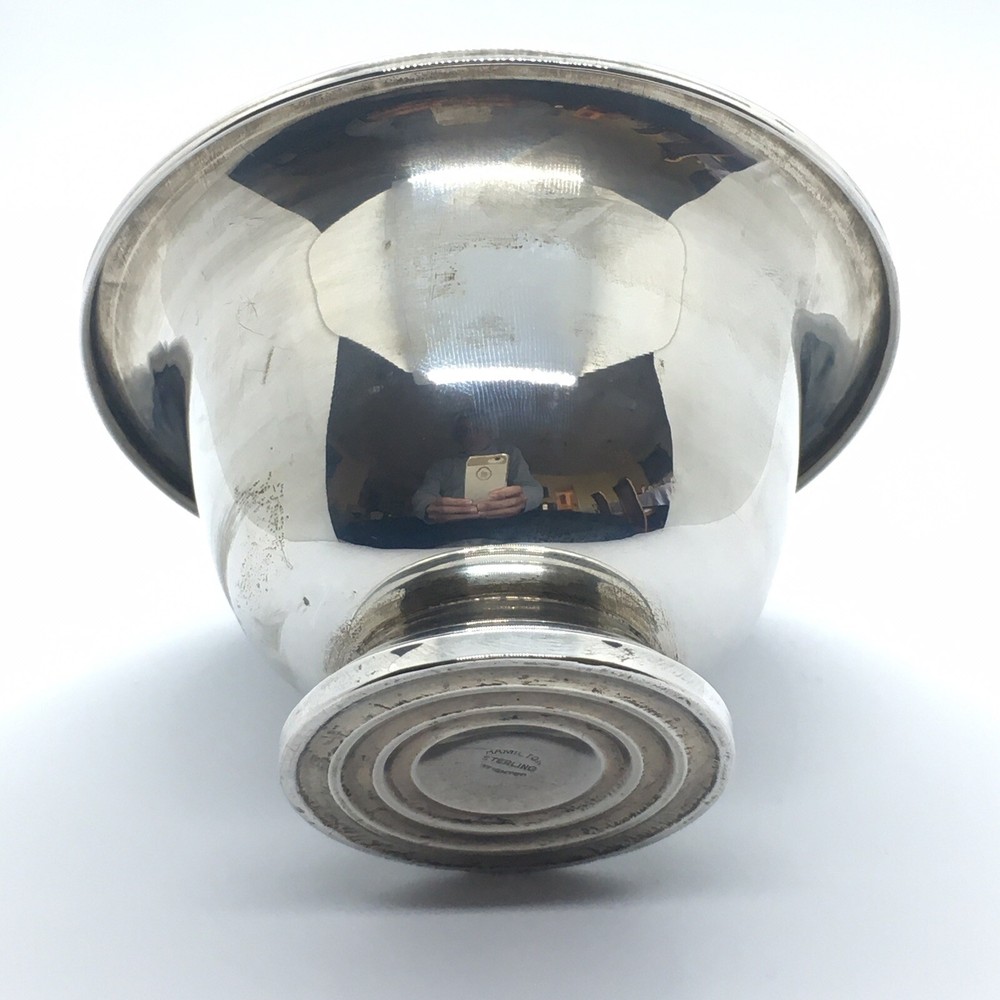 Plain Antique Plain Sterling Silver Hallmarked 4 5/8" Bowl