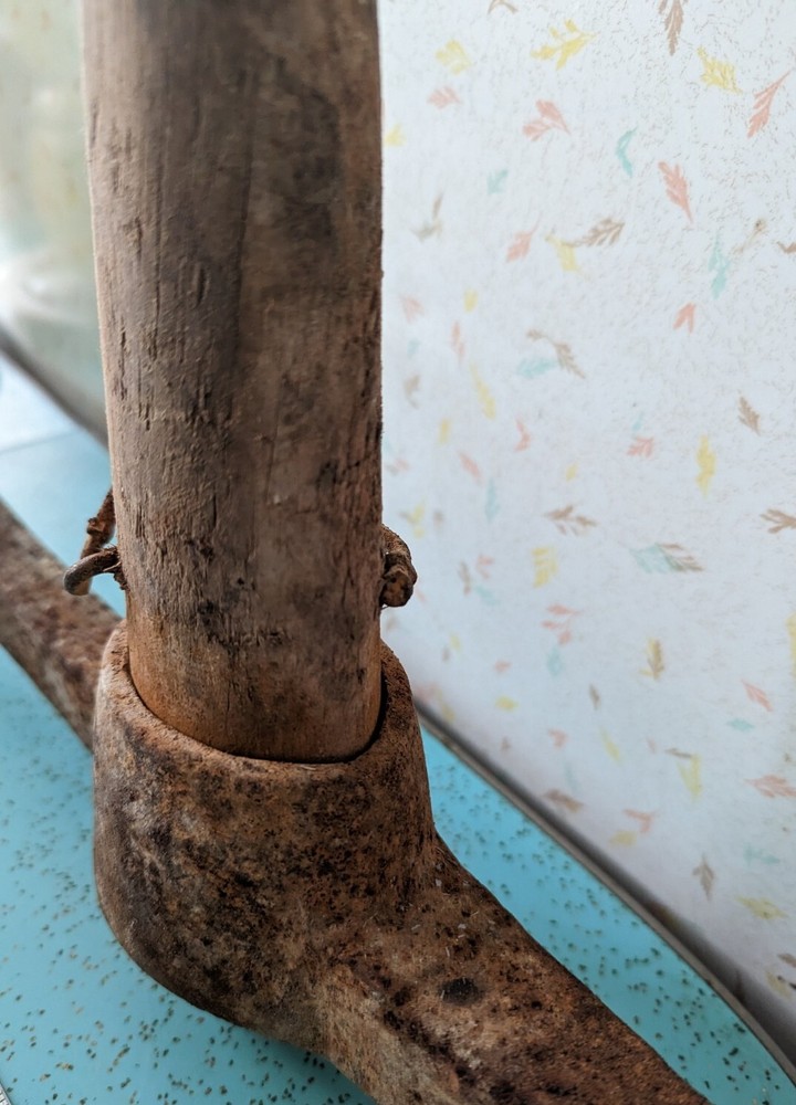 Antique Pick Axe Square Nails Just Over 3' Primitive