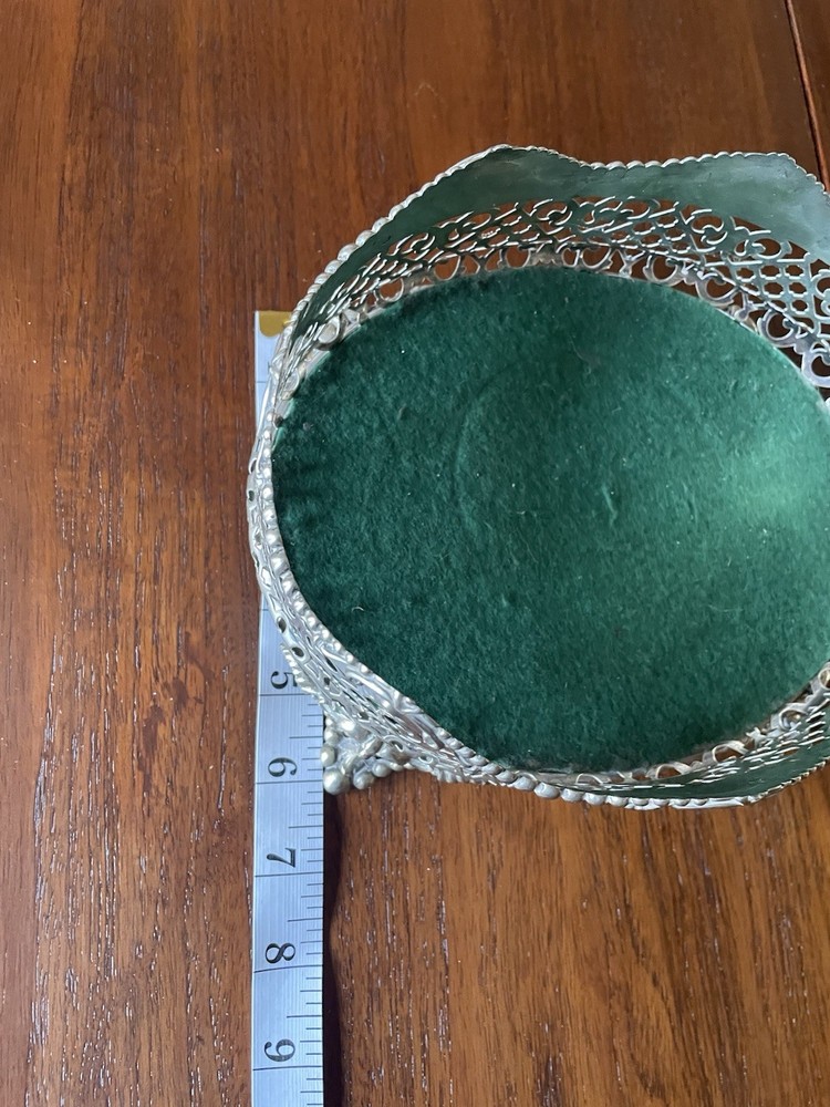 Table Centrepiece/ Large Coaster Ornate Silver Plated Pierced Decoration