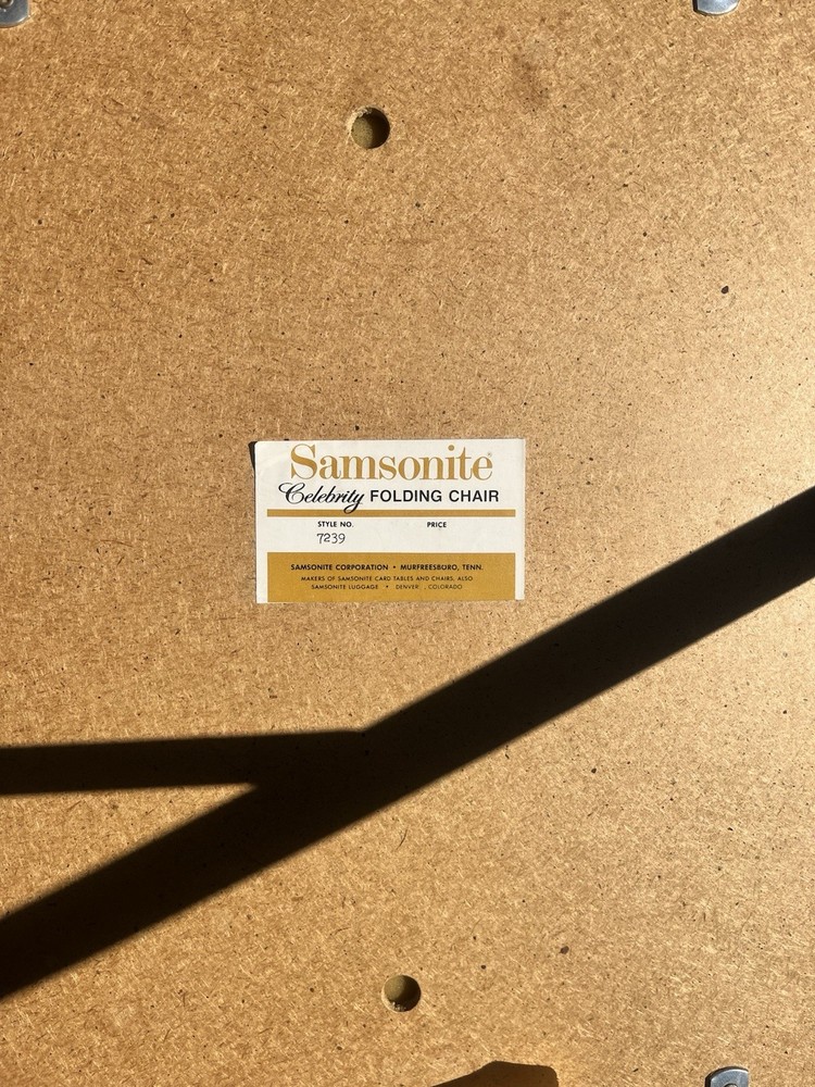 Vintage Samsonite Folding Table And Chairs