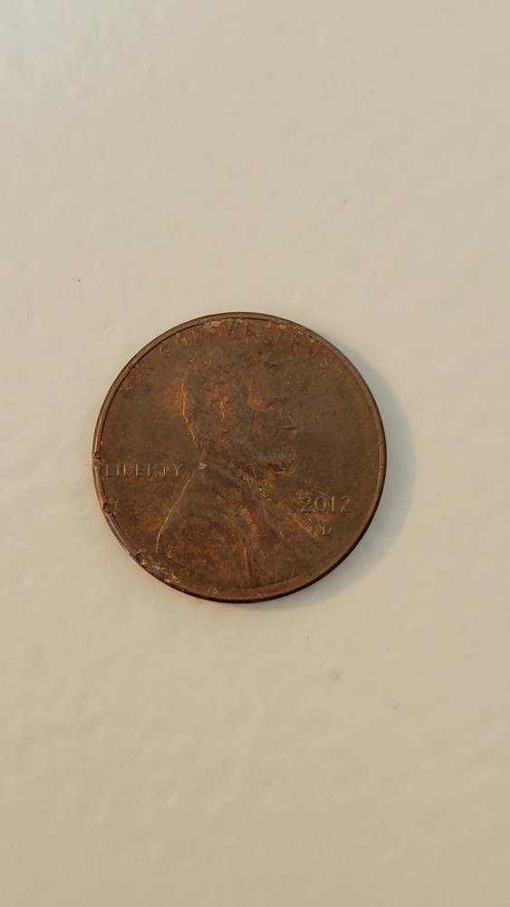 2012 D Mint Mark Sheild Penny, Slight Double Rim