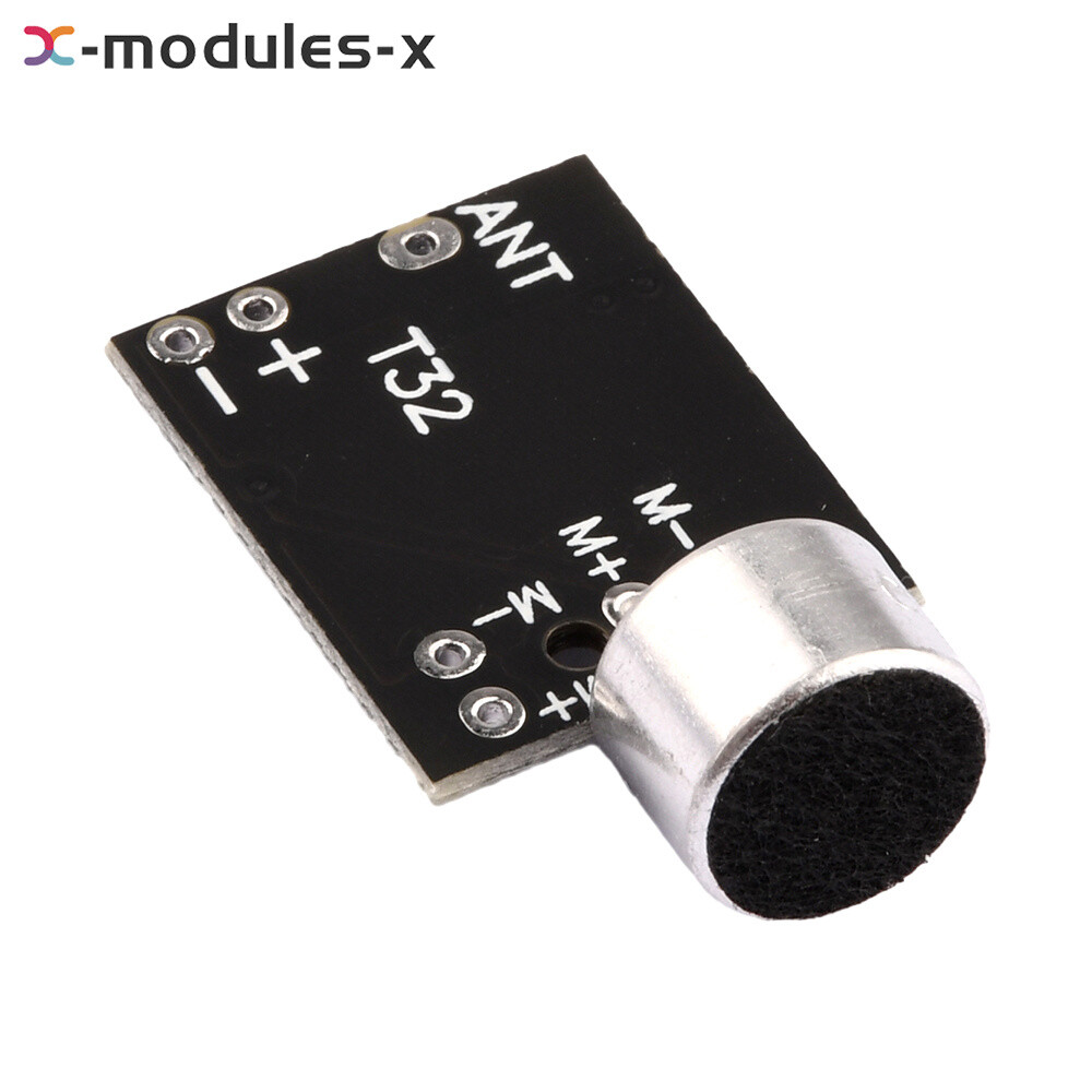 Wireless Microphone MIC FM 10dBm Transmitter Module Support Dual-channel Stereo