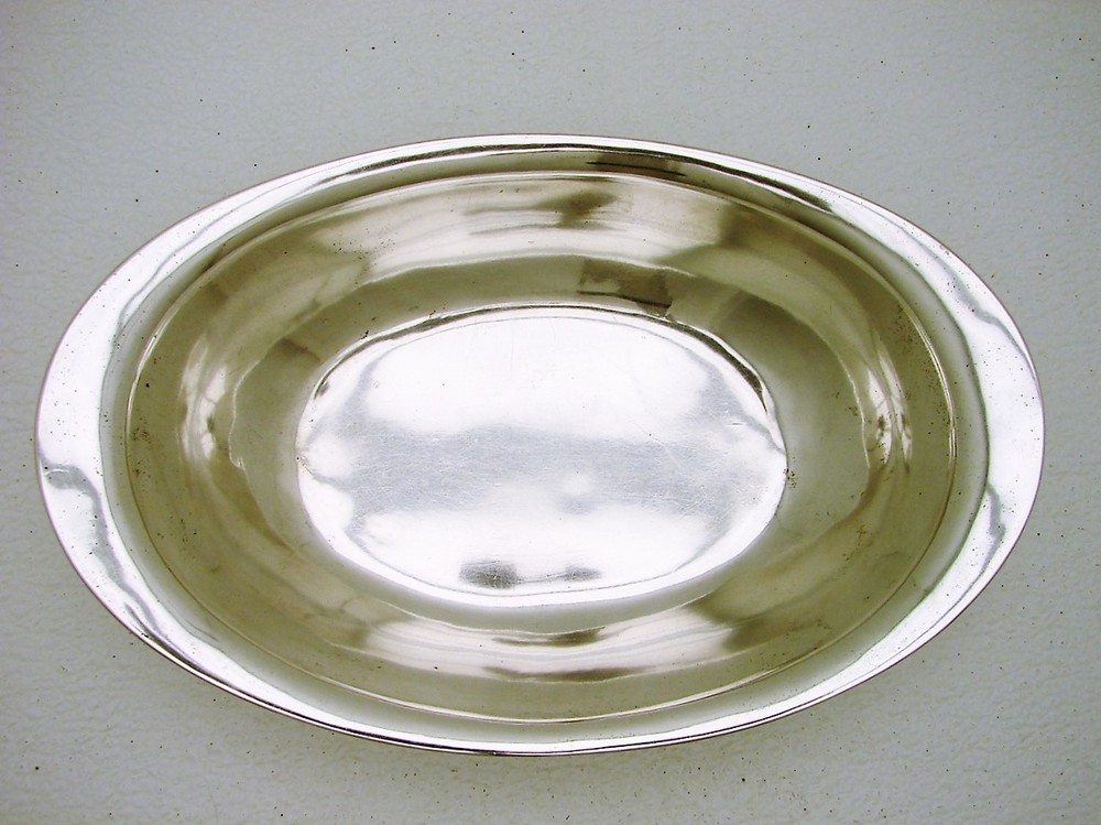 Vienna Austria Solid Silver Vegetable Serving Oval Bowl Hallmarked M&K 1856