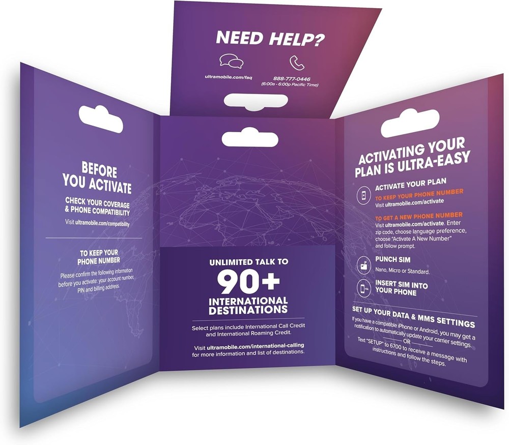 Prepaid Phone Plan 3 T-Mobile 5G Data Unlimited Talk Global Text