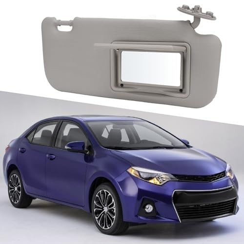 Front Right Passenger Side Sun Visor Sunshade, Gray Interior Accessories for