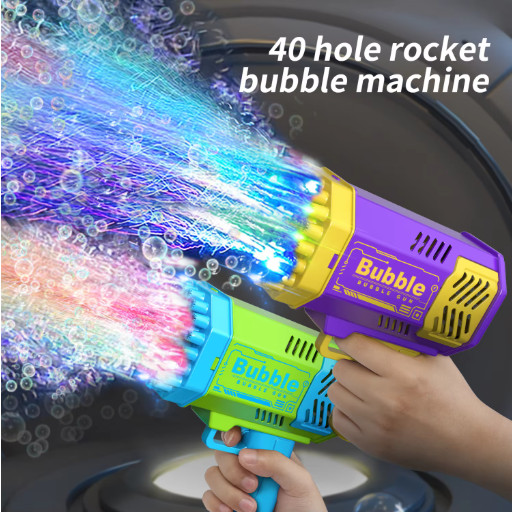 40 Hole Bubble Machine Fully Automatic Bubble Blowing Light Outdoor Bubble
