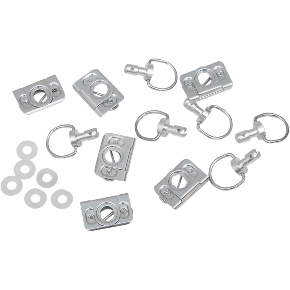 Cycle Performance D-Ring Kit - Silver Clips CPP/9030