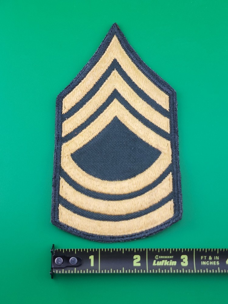 US Army Master Sergeant Patch Green & Yellow