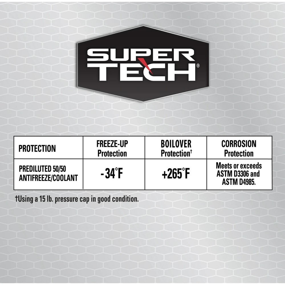 (4 pack) Super Tech OE Blue Antifreeze Prediluted 50/50
