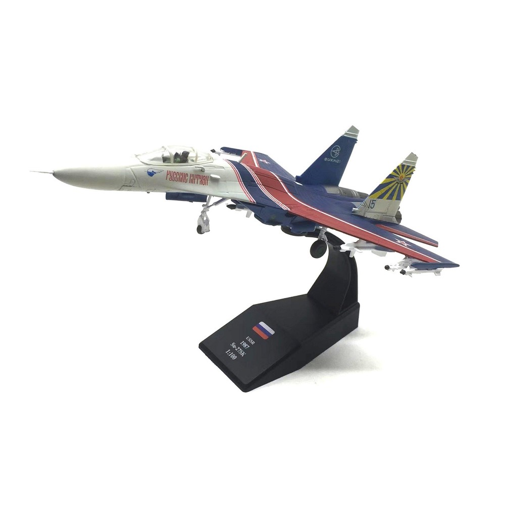 1: 100 Russian Su-27 Warrior Performance Aircraft Model Display Collection Gift