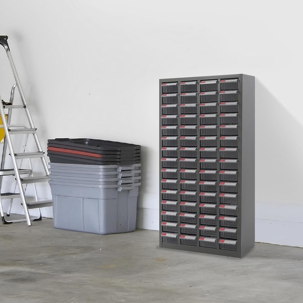 Bacocoo 60 Drawers Tool Storage Cabinet, Hardware & Bolt/Nut Organizer - Transpa