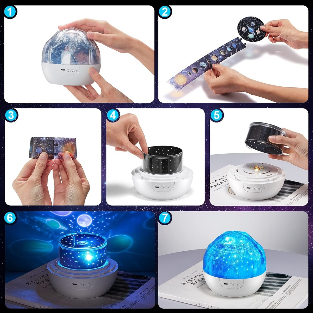 Solar System for Kids Projector Night Light, 1 Count (Pack of 1), White