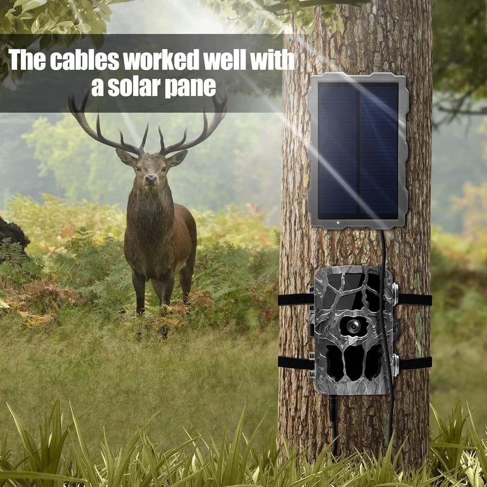 Trail Camera DC Power Cable 4.0x1.7mm External Cord 2 Pack