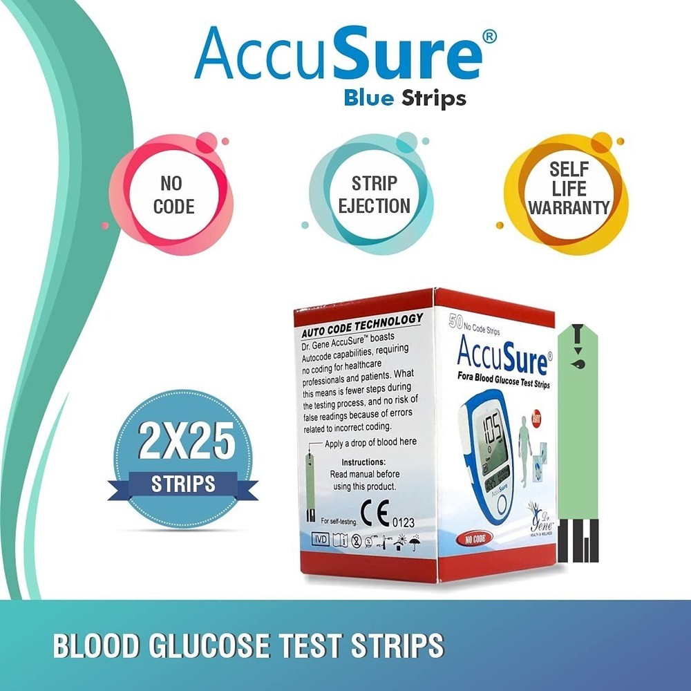 Accurate Blood Glucose Test 50 Strips Fits Glucometer Machine S2u