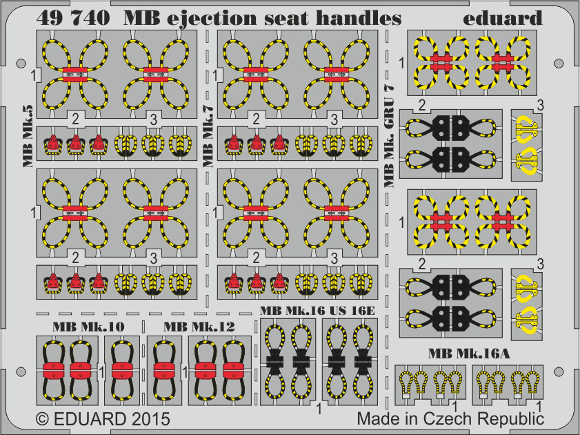 Eduard 1/48 Martin Baker Ejection Seat Handles 49740