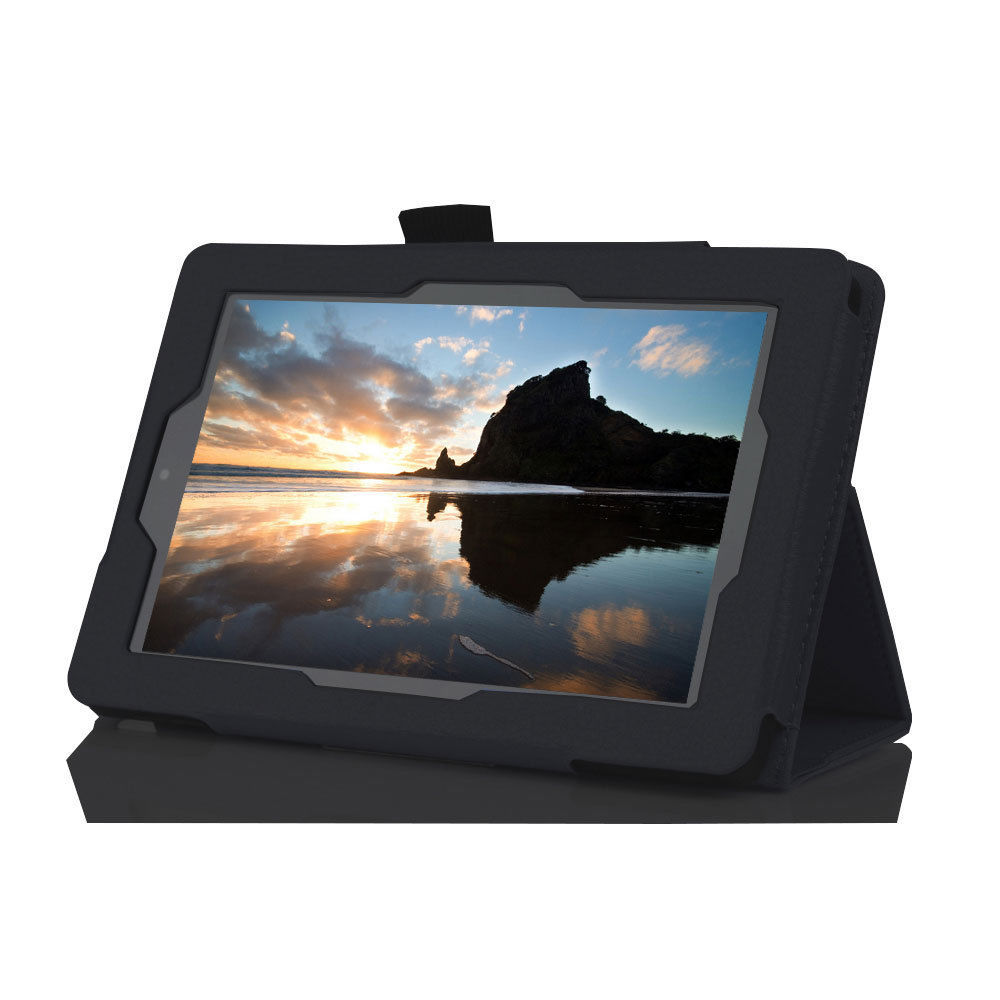 Folio Leather Smart Case For Amazon Fire 7 tablet, 7” display 2022 Release Cover