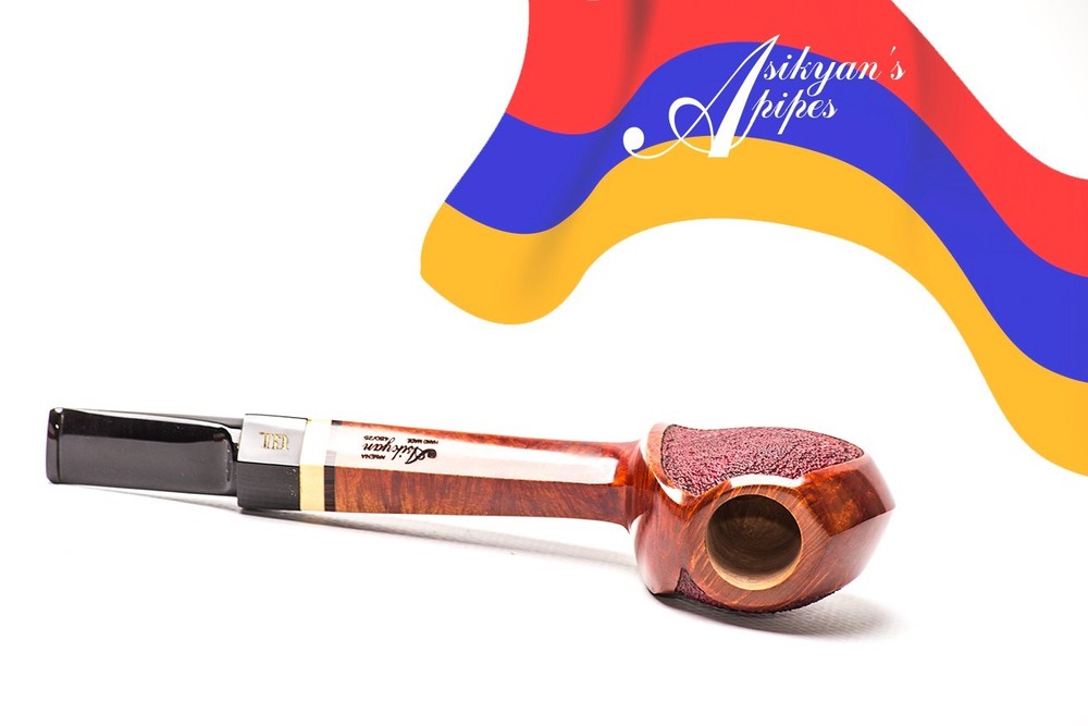 Asikyan Pipe #480/25 Blowfish Rusticated/Smooth Hand Made