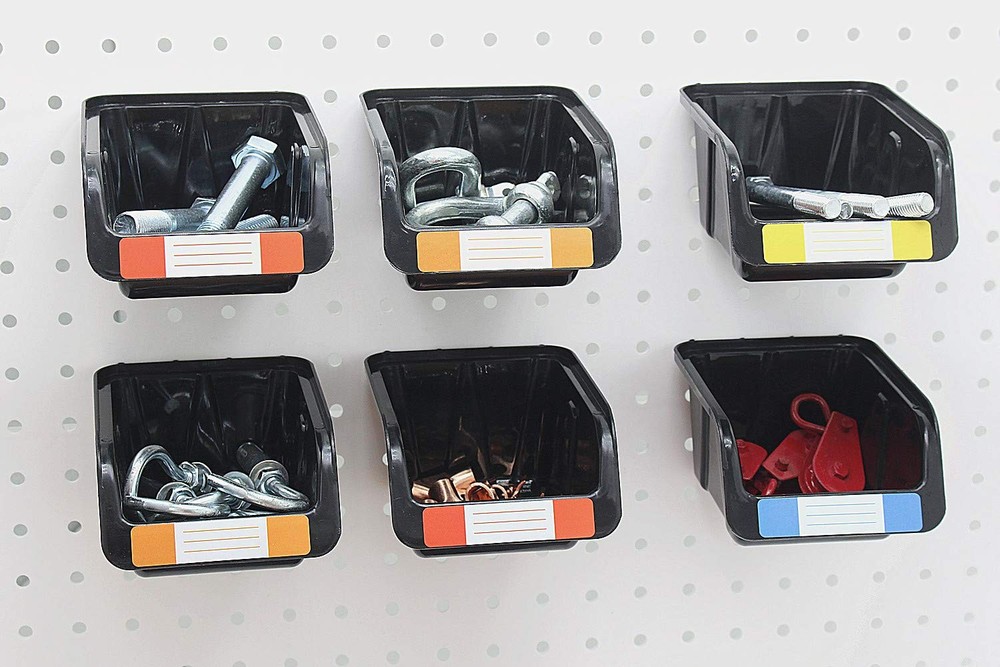 Pegboard Bins Kit 12 PACK Black Pegboard Parts Storage Tool