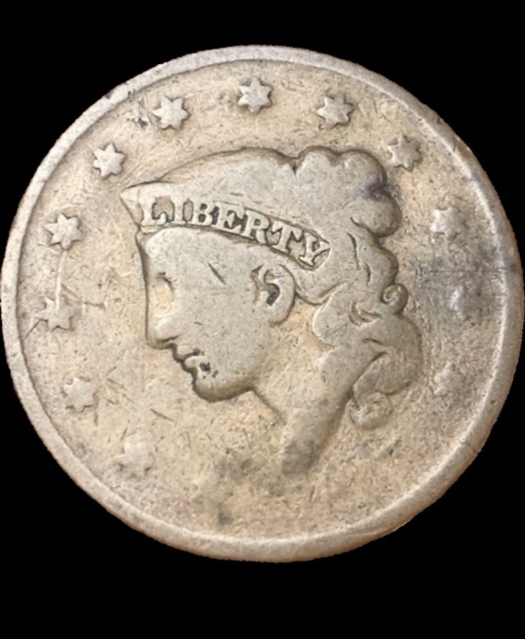 1837 ? Matron Head Large Cent Plain Cord, Medium Letters You Decide on Bid