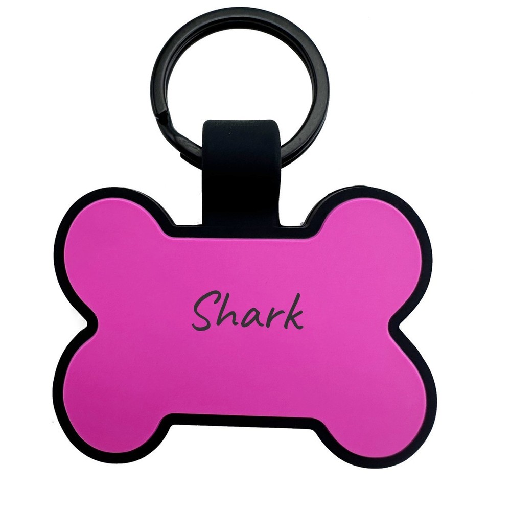 Personalized Bone Silicone Dog ID Tags Engraved Two Sides