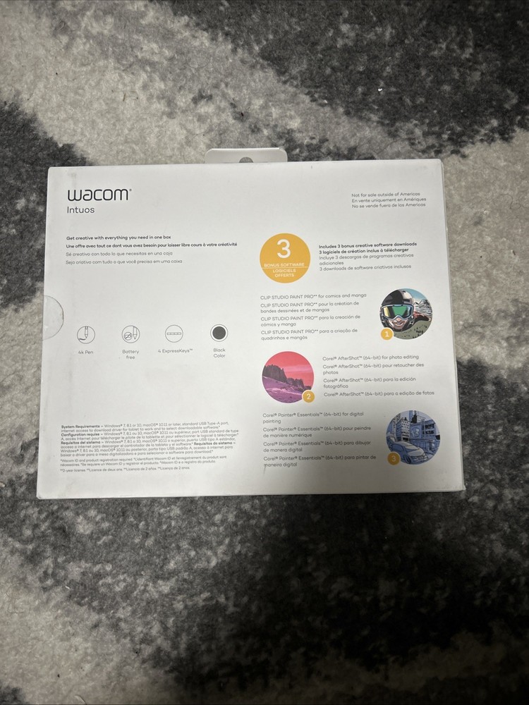 Wacom Intuos CTL-4100 Small Drawing Tablet - Black