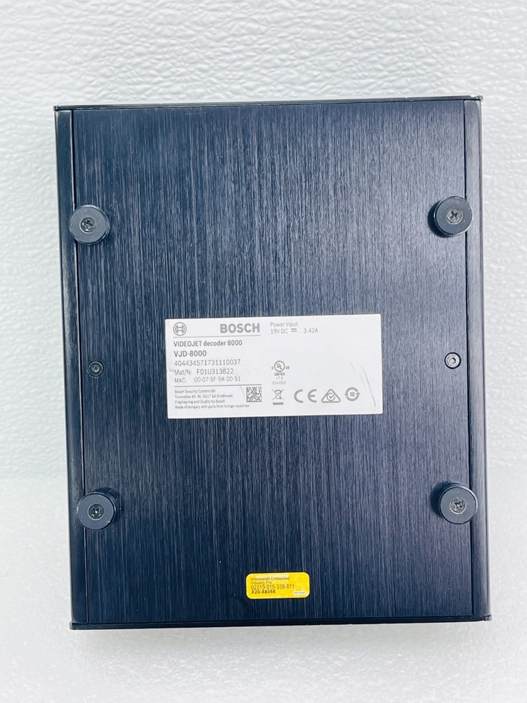 USED - Bosch Security VideoJet Decoder 8000 High Performance VJD-8000 /UNIT ONLY
