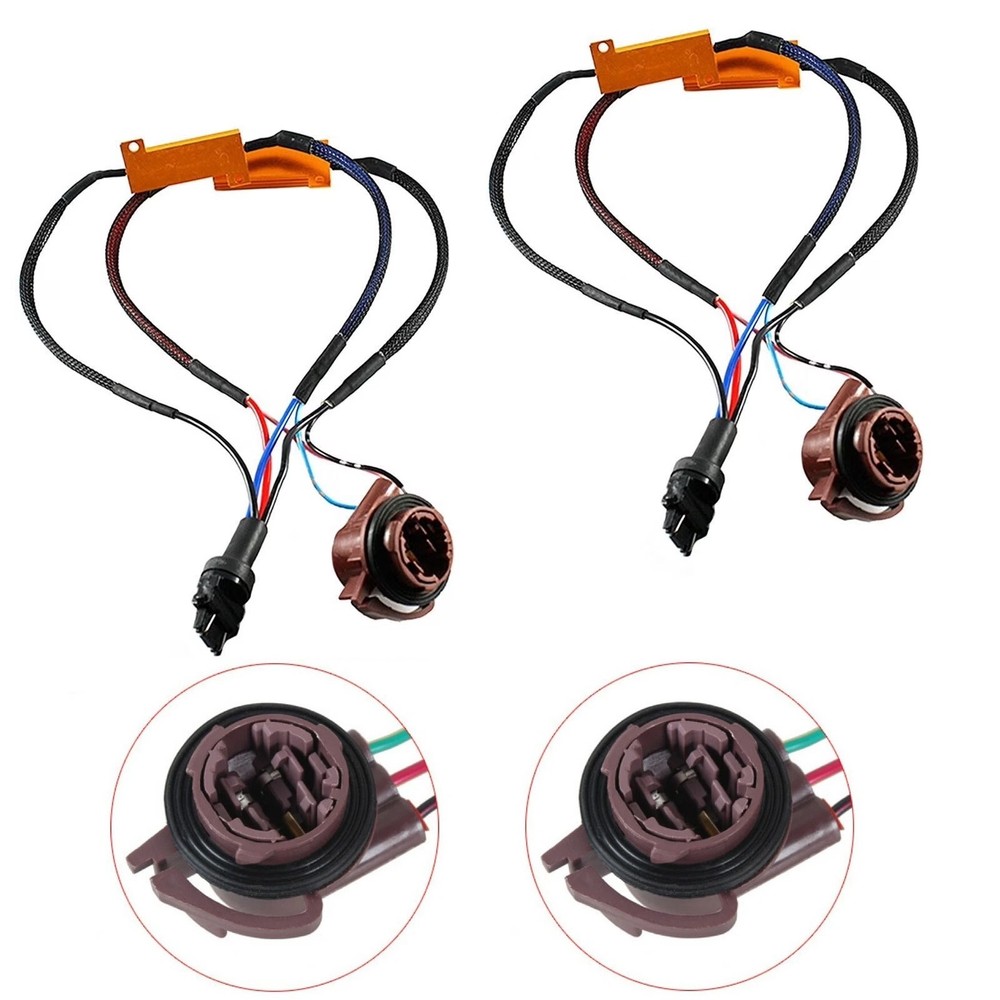Wire LED Resistor Canceler Flash Error Decoder 3157 U Brake Stop Tail Replace
