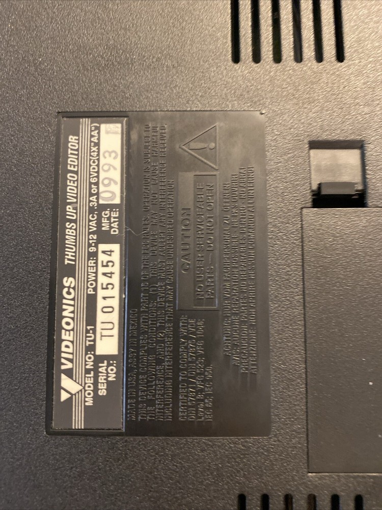 Videonics Thumbs Up TU-1 Home Video Editor New/Open Box