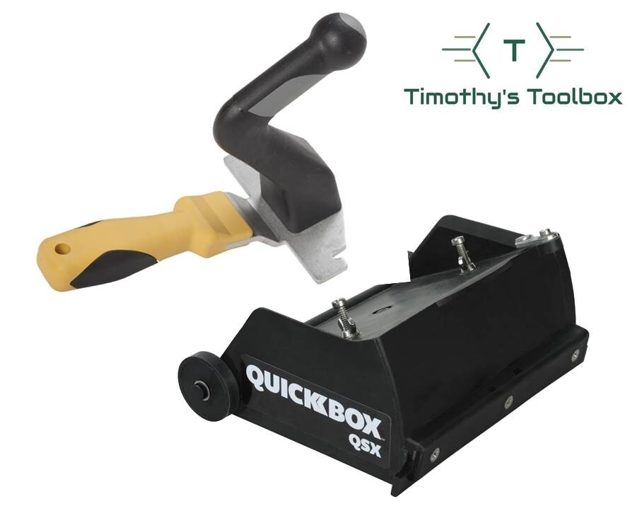 TapeTech QuickBox QSX 6.5" Compound Flat Box and Wizard Compact Handle Set