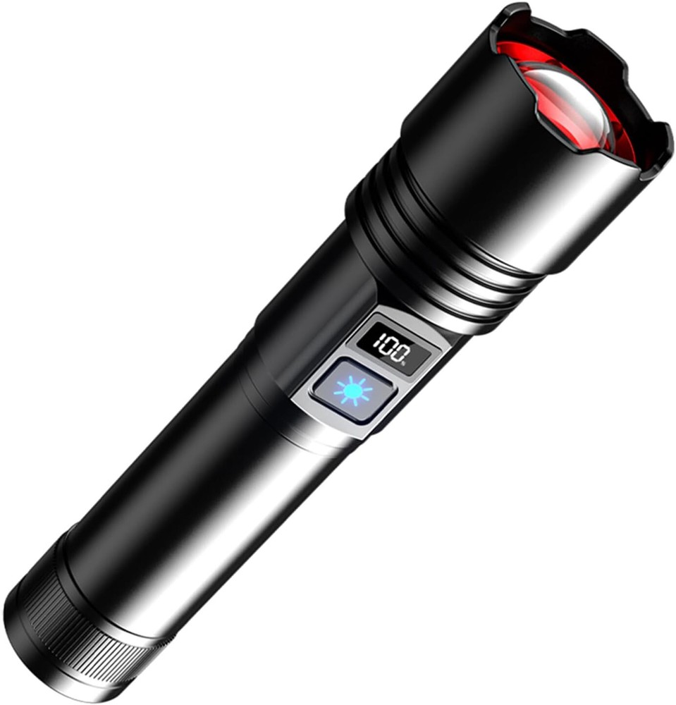 Rechargeable Waterproof Flashlight High Lumens 5 Modes LED Flashlight