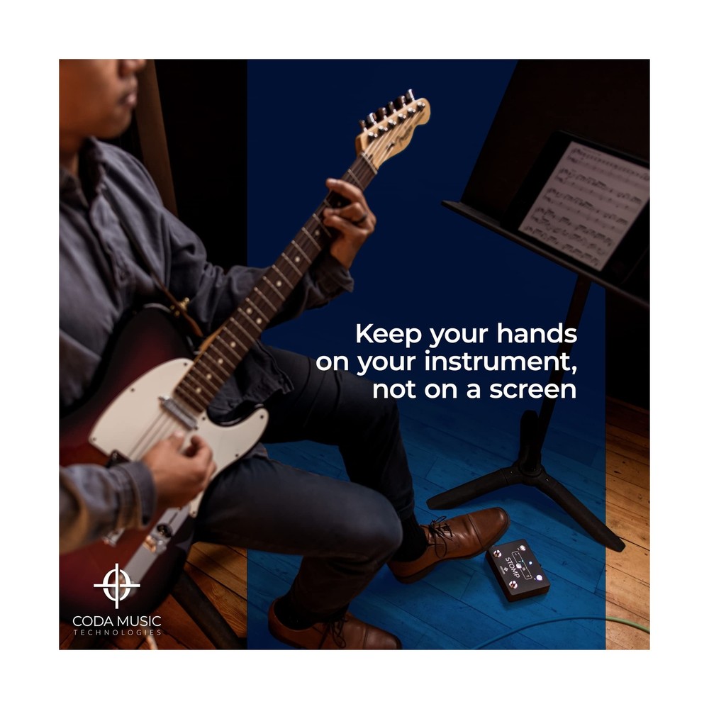 Coda Music Technologies STOMP Bluetooth Page Turner & App Controller - Foot S...