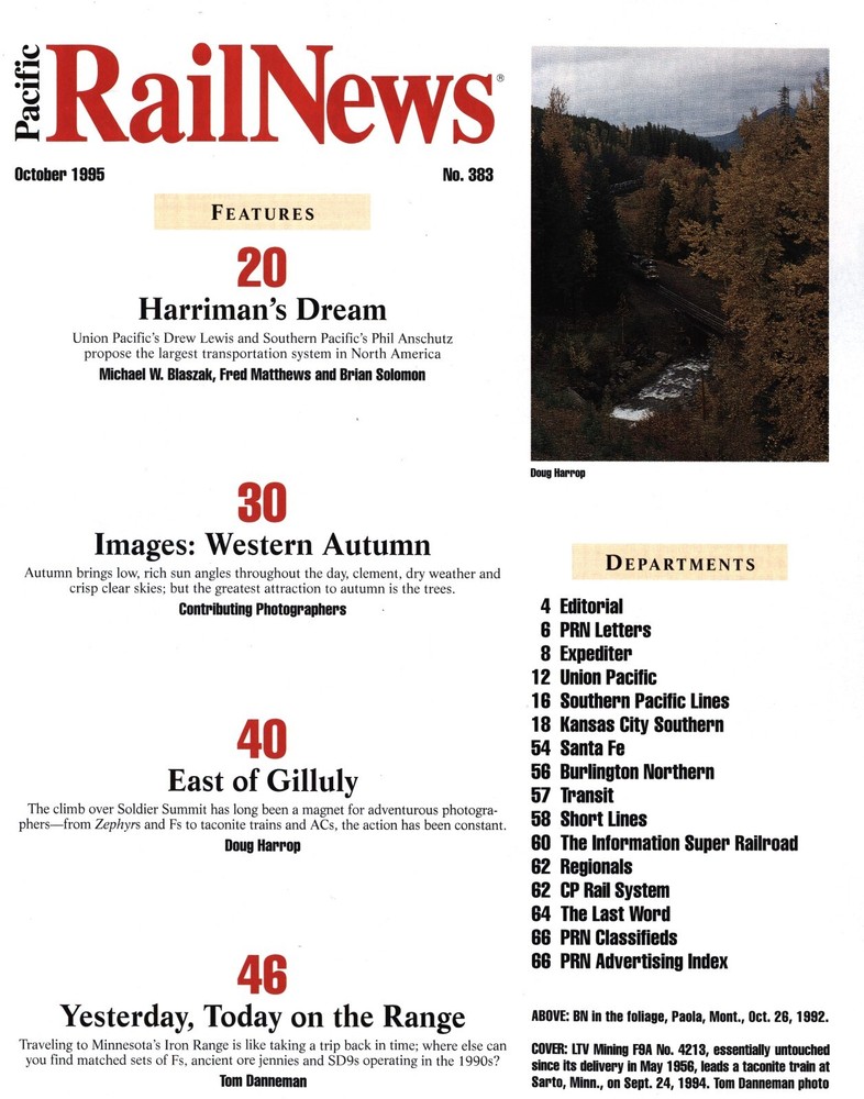 Pacific Rail News Magazine October 1995 Minnesota Iron Range